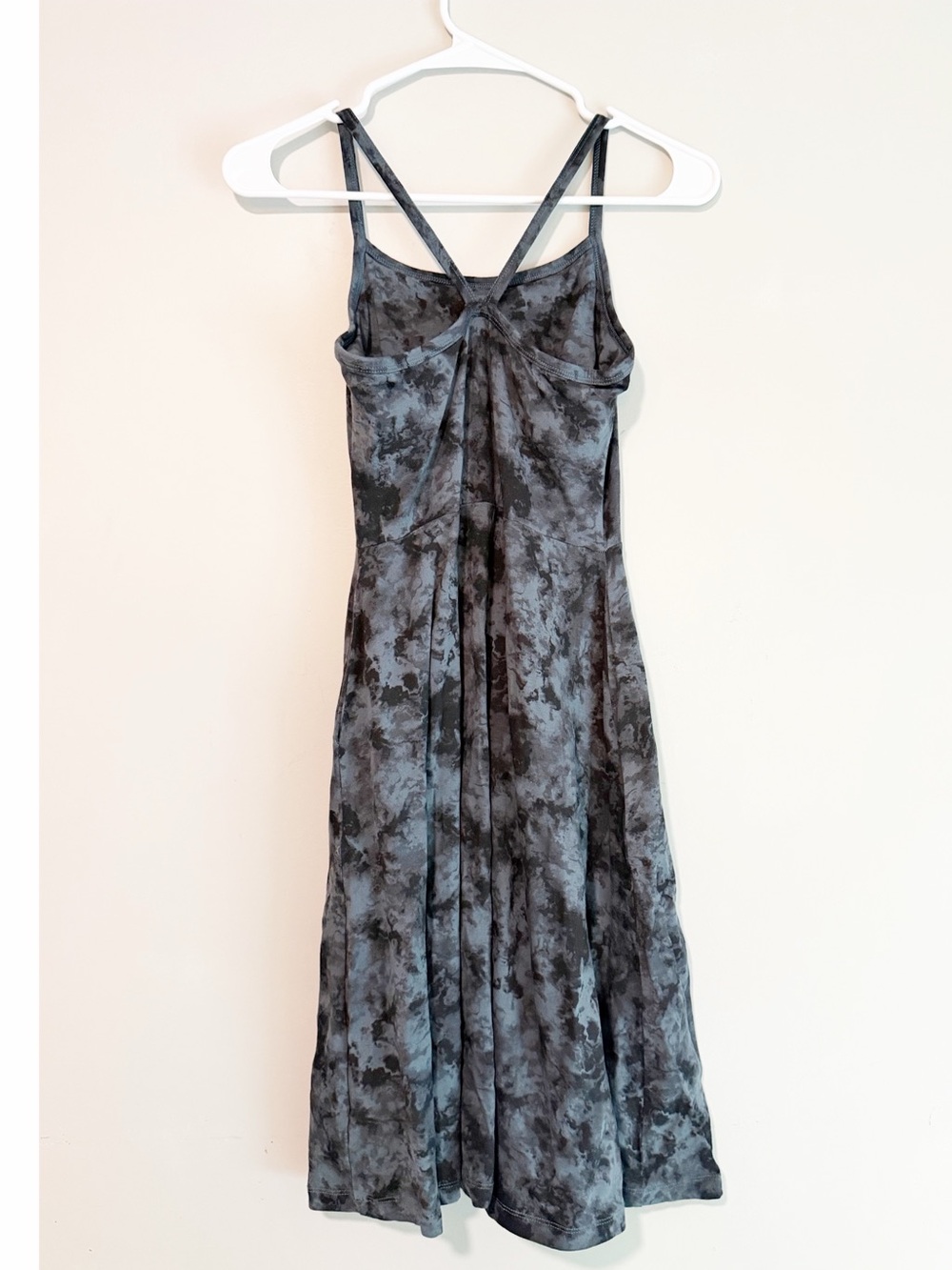 Pact fit and flare midi dress organic cotton gray black tie dye extra small - Picture 2 of 4